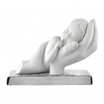Bongelli Preziosi Bimbo tra le mani Scultura in marmorino dal design moderno Colore: Argento