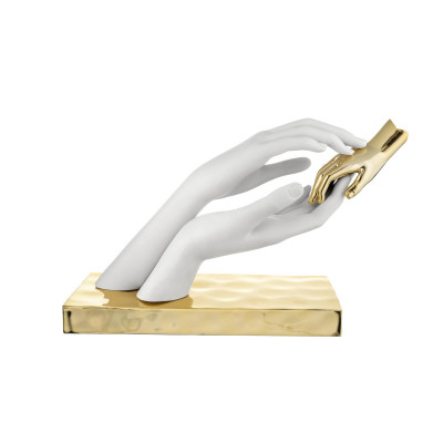 Bongelli Preziosi Carezza Scultura in marmorino dal design moderno Colore: Oro