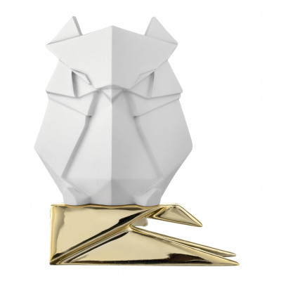 Bongelli Preziosi Origami Scultura in marmorino dal design moderno con Gufetto Colore: Oro/Bianco