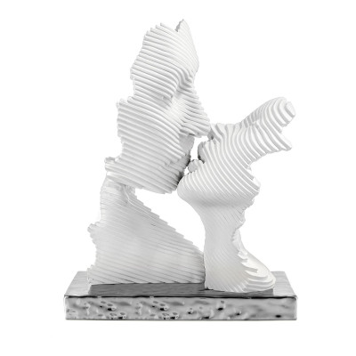 Bongelli Preziosi Bacio Stilizzato Scultura in marmorino piccola con base argento Colore: Argento