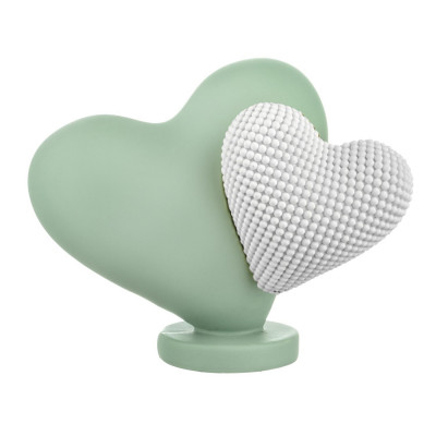 Bongelli Preziosi Doppio Cuoricino Scultura media con doppio cuore in marmorino Colore: Verde