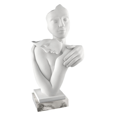 Bongelli Preziosi Abbraccio Scultura media in marmorino dal design moderno Colore: Marmo Bianco