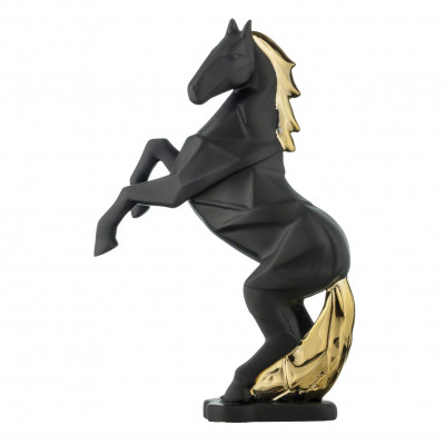 Bongelli Preziosi Cavalli Scultura media in marmorino dal design moderno Colore: Nero/Oro