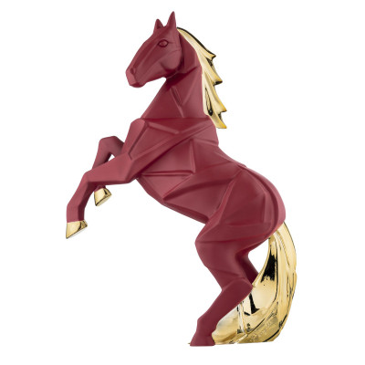 Bongelli Preziosi Cavalli Scultura media in marmorino dal design moderno Colore: Rosso
