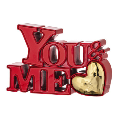Bongelli Preziosi You and Me Scultura media moderna in marmorino Colore: Rosso