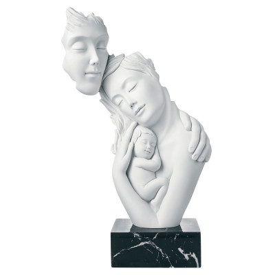 Bongelli Preziosi Scultura moderna con la famiglia "Face" Colore: Marmo Nero