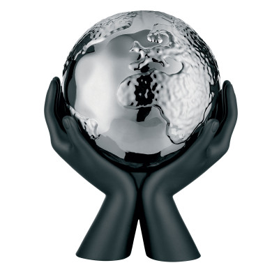 Bongelli Preziosi Scultura moderna con mani che stringono la madre terra Colore: Nero/Argento