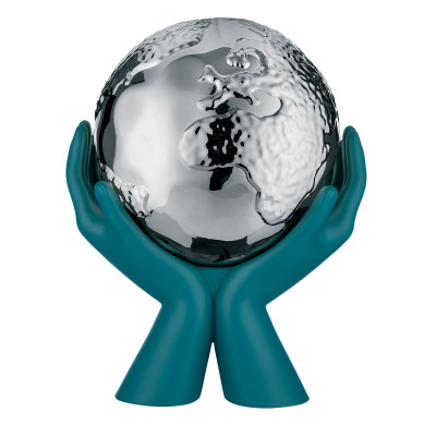 Bongelli Preziosi Scultura moderna con mani che stringono la madre terra Colore: Ottanio/Argento