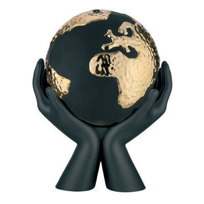 Bongelli Preziosi Scultura moderna grande con mani che stringono la madre terra Colore: Nero/Oro
