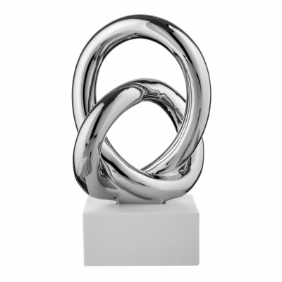 Bongelli Preziosi Scultura moderna in marmorino con Nodo 1 Colore: Bianco/Argento