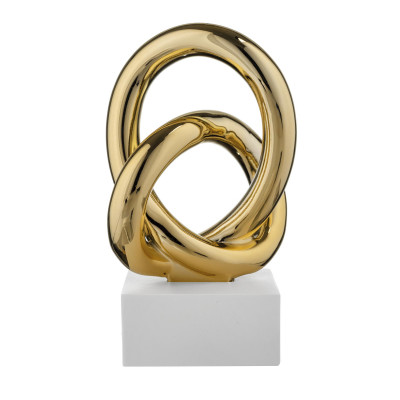 Bongelli Preziosi Scultura moderna in marmorino con Nodo 1 Colore: Bianco/Oro
