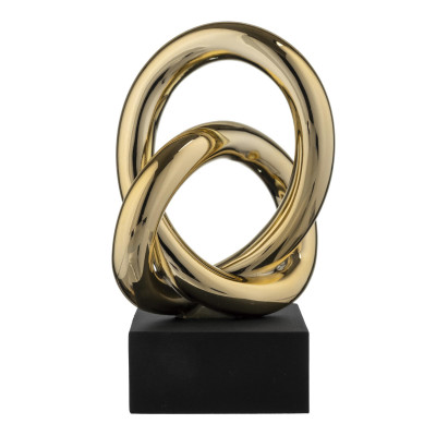Bongelli Preziosi Scultura moderna in marmorino con Nodo 1 Colore: Nero/Oro
