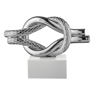 Bongelli Preziosi Scultura moderna in marmorino con Nodo 2 Colore: Bianco/Argento