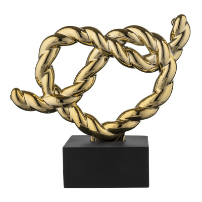 Bongelli Preziosi Nodo Cuore Scultura moderna in marmorino con Nodo 3 Colore: Nero/Oro