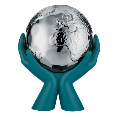 Bongelli Preziosi Scultura moderna piccola con mani che stringono la madre terra Colore: Ottanio/Argento