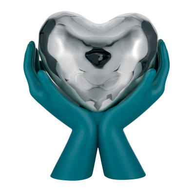 Bongelli Preziosi Scultura moderna media con mani che stringono un cuore Colore: Ottanio/Argento