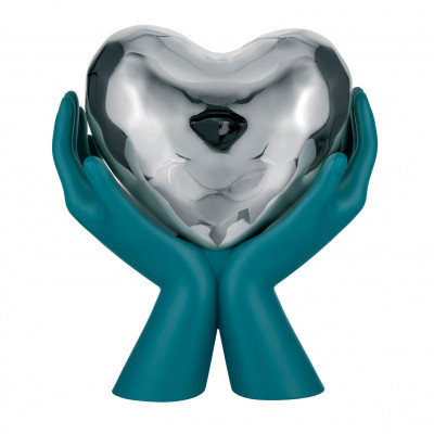 Bongelli Preziosi Scultura moderna con mani che stringono un cuore piccolo Colore: Ottanio/Argento