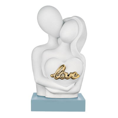 Bongelli Preziosi Love Scultura piccola con abbraccio di innamorati con cuore in marnorino Colore: Carta da Zucchero
