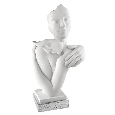 Bongelli Preziosi Abbraccio Scultura piccola in marmorino dal design moderno Colore: Argento