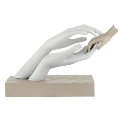 Bongelli Preziosi Carezza Scultura piccola in marmorino dal design moderno Colore: Nocciola