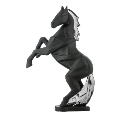 Bongelli Preziosi Cavalli Scultura piccola in marmorino dal design moderno Colore: Nero/Argento