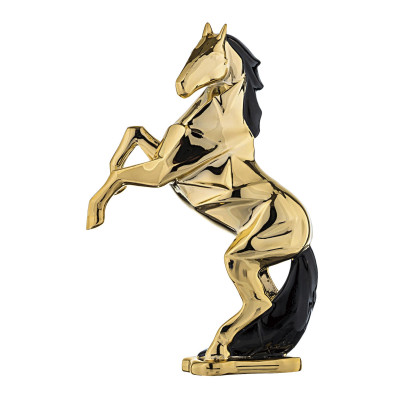 Bongelli Preziosi Cavalli Scultura piccola in marmorino dal design moderno Colore: Oro