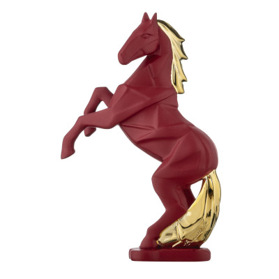 Bongelli Preziosi Cavalli Scultura piccola in marmorino dal design moderno Colore: Rosso