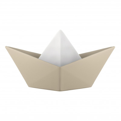 Bongelli Preziosi Origami Scultura piccola in marmorino dal design moderno con Barchetta Colore: Bianco/Nocciola