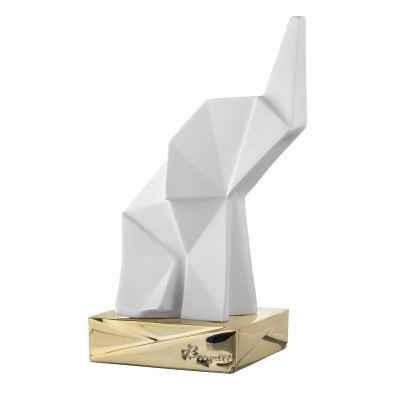Bongelli Preziosi Origami Scultura piccola in marmorino dal design moderno con Elefantino Colore: Oro/Bianco