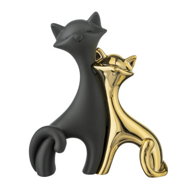 Bongelli Preziosi Gatti Scultura piccola in marmorino dal design moderno Colore: Oro/Nero