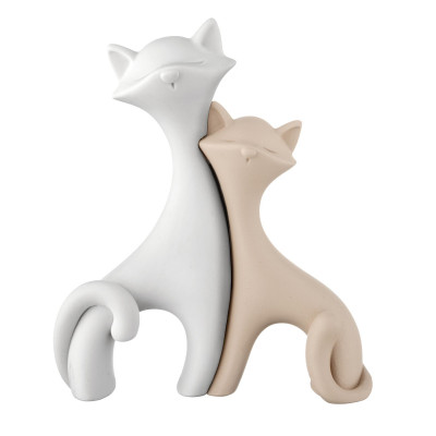 Bongelli Preziosi Gatti Scultura piccola in marmorino dal design moderno Colore: Rosa