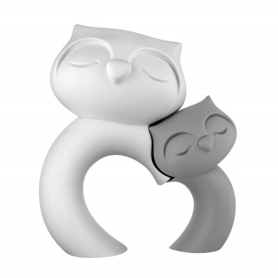 Bongelli Preziosi Gufi Scultura piccola in marmorino dal design moderno Colore: Grigio