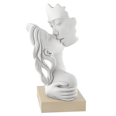 Bongelli Preziosi Il Bacio Scultura piccola in marmorino dal design moderno Colore: Nocciola