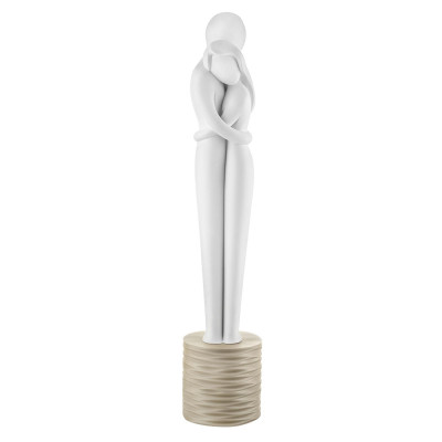 Bongelli Preziosi Coppia Scultura piccola in marnorino con abbraccio di innamorati Colore: Nocciola