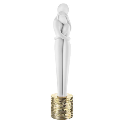 Bongelli Preziosi Coppia Scultura piccola in marnorino con abbraccio di innamorati Colore: Oro