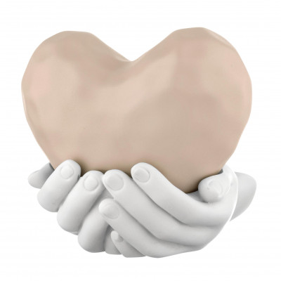 Bongelli Preziosi Mani Cuore Scultura piccola moderna in marmorino Colore: Rosa