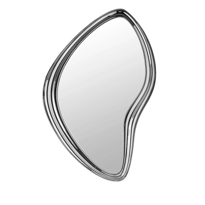 Bongelli Preziosi - Sagomato - Specchio da parete grande con cornice in marmorino - Colore: Argento - SKU: ME2707/2AG