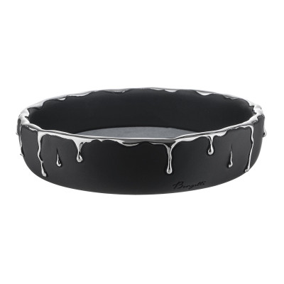 Bongelli Preziosi Rugiada Svuota tasche in marmorino con decori a goccia design moderno ed elagante Colore: Nero/Argento