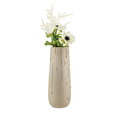 Bongelli Preziosi - Rugiada - Vaso alto in marmorino con decori a goccia dal design moderno ed elagante - SKU: ME2685