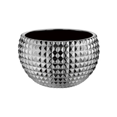 Bongelli Preziosi - Diamond - Vaso in marmorino a mezzaluna piccolo dal design elegante - Colore: Argento - SKU: ME2676/1AG