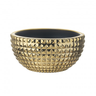 Bongelli Preziosi - Diamond - Vaso in marmorino a mezzaluna piccolo dal design elegante - Colore: Oro - SKU: ME2676/1OR