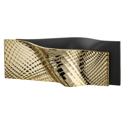 Bongelli Preziosi Ophis Vaso orizzontale moderno in marmorino Colore: Nero/Oro