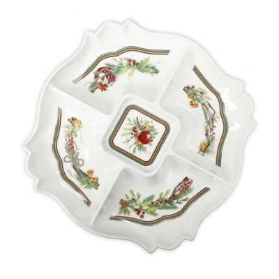  Brandani - Carol - Antipastiera con 4 scomparti in porcellana - Colore: Bianco - SKU: B89976 