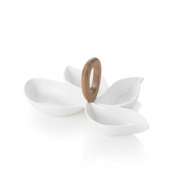  Brandani - Octagon - Antipastiera in porcellana dalle linee moderne ed eleganti "Octopus" - Colore: Bianco - SKU: B54140 