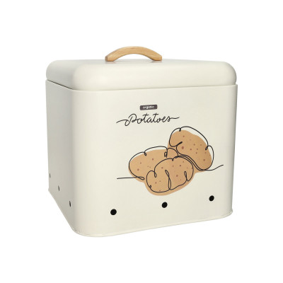  Brandani - Potatoes - Barattolo per alimenti in metallo con coperchio - Colore: Avorio - SKU: B50117 