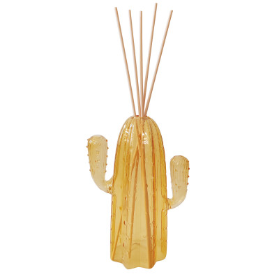  Brandani - Bottiglia diffusore per fragranze a forma di cactus con bastoncini - Colore: Giallo - SKU: B51494 