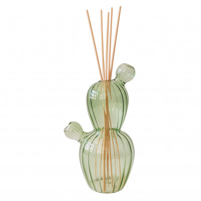  Brandani - Bottiglia diffusore per fragranze a forma di cactus con bastoncini - Colore: Verde - SKU: B51493 