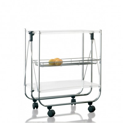  Brandani - Carrello pieghevole acrilico trasparente - Colore: Trasparente - SKU: B59334 