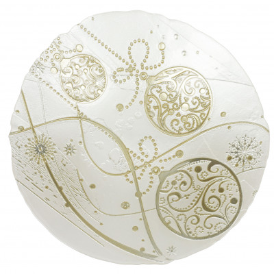  Brandani - Regalomagia - Centrotavola in vetro dal design elegante - Colore: Bianco/Oro - SKU: B84390 