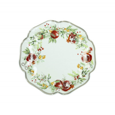  Brandani - Carol - Piatto in porcellana smerlato - Colore: Multicolore - SKU: B89981 